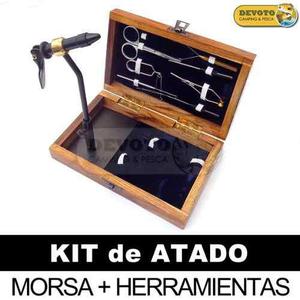 Kits Atado Moscas Fly Tying - Caja + Morsa + Herramientas