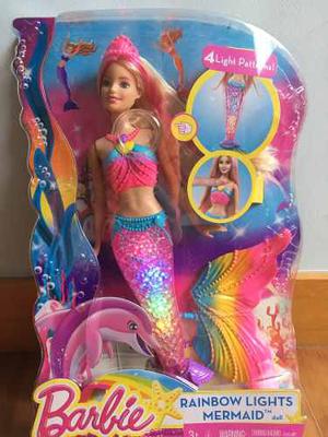 Barbie Sirena Luces De Arcoiris