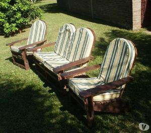 VENDO 3 SILLONES DE ALGARROBO IMPECABLES