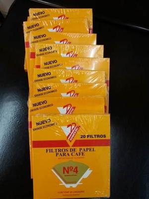 10 Cajas Filtro Papel Cafe Domestic N4 X 20 U.