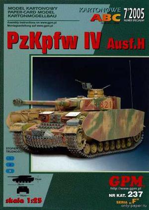 Paper Gpm 237 - Sdkfz  Pzkpfw Iv Ausf H