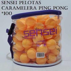 Balde 100 Pelotitas Ping Pong Sensei 2 Estrellas