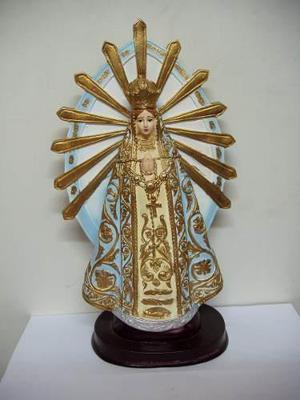 Imagen Religiosa De Yeso - Virgen De Luján - Alt. 30 Cm.