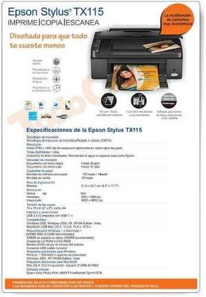 Impresora Epson Tx 115 - La Plata