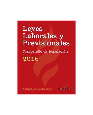 Leyes Laborales Y Previsionales - Compendio De Legislación