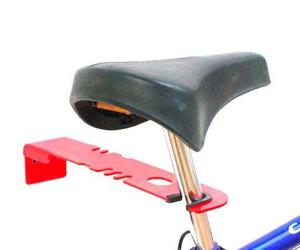 Soporte Bicicleta Para Pasillo Traba Asiento Anti Robo Rojo