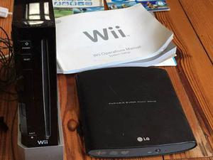 Wii Negra Impecable Con Juegos