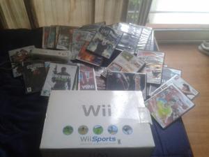 Wii Sports Completa 3 Joystick 36 Juegos Caja Y Adaptadores