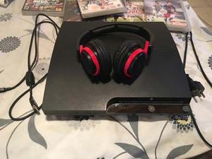 Ps3 Playstation 3 Slim 320 Gb + Auriculares + 2juegos Dig