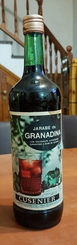 Antigua Botella De Granadina Cusenier