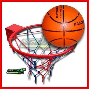 Aro Basket Basquet 45cmdiam Con Red + Pelota Nº5 O F E R T