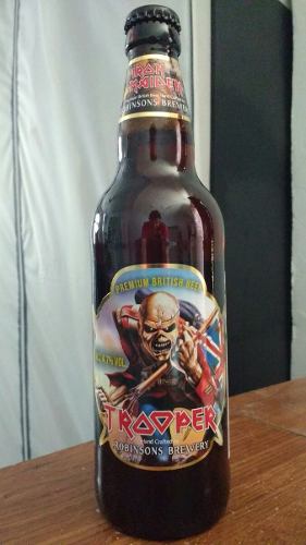 Cerveza Iron Maiden Trooper. Llena, Importada Uk