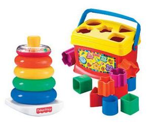 Juguete Bebe Pila Aritos Fisher Price + Encastre Brilliant