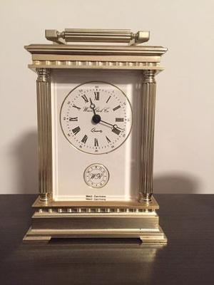 Reloj Wiron Clock Co Gold Tone Quartz Carriage Clock