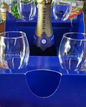 Estuche Pommery Con 4 Copas Único Banfield