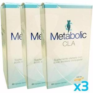 Oferta! Combo X3 Unid. Metabolic Cla X60 Caps Quemador Grasa