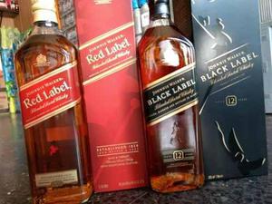 Whisky Johnnie Walker Red Y Black Label 1l