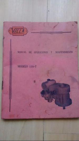 Antiguo Manual de motor Villa 130-t cortacesped