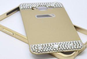 Samsung Galaxy J7 Case/funda Dorado Con Diamantes Metálica