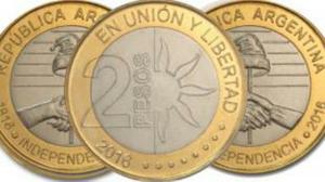 Nueva Moneda Conmemorativa 2 Pesos Bicentenario  Bimetal