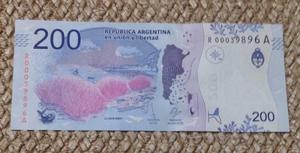 Reposicion Nuevo Billete De Argentina $200 Sin Circular.-