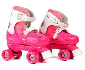 Roller Patin Ajustable Talle 33 A 36 Rosa Excelente Calidad