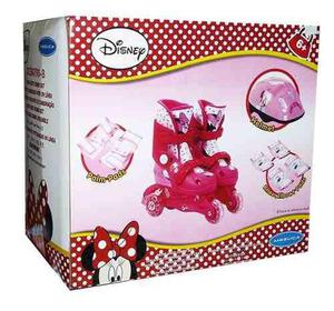 Rollers Patines Extensibles Minnie Disney Con Proteccion