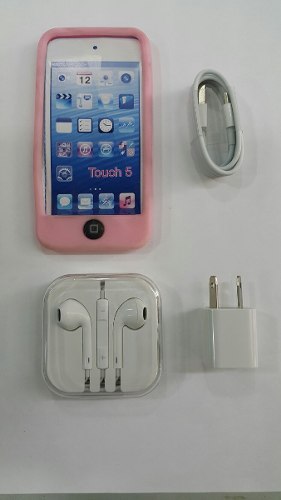 Ipod Touch 5 Cargador + Silicona + Cable Usb + Auriculares