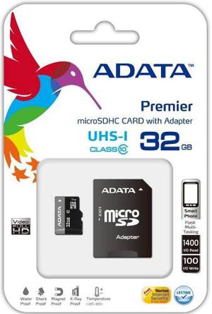 Memoria Micro Sd Adata 32gb Clase 10 Sdh +gtia+envio