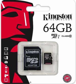 Memoria Microsd Xc 64gb Micro Sd Xc Kingston Clase 10 U1