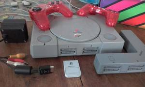 Playstation 1 Fat Completa Juegos Adaptador 4 Jostiks