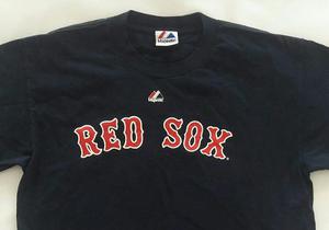 Remera Americana Baseball Majestic Xl Niño Red Sox