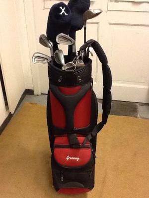 Bolsa De Golf Greenway + 9 Palos Marca Dunlop + Cobertor