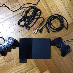 Playstation 2 Chipeada + 2 Joystick + Volante Con Pedalera