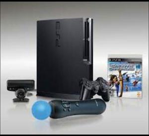 Play Station 3 Con Move(2 Mando Y Camara)+1 Joystick+9juegos