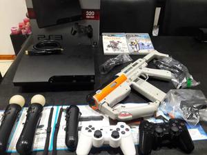 Playstation 3 Slim 320gb Con Juegos, Impecable!!!