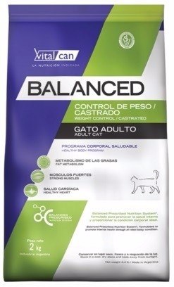 Balanced Gato Control De Peso/castrado 7.5kg Envío S/cargo