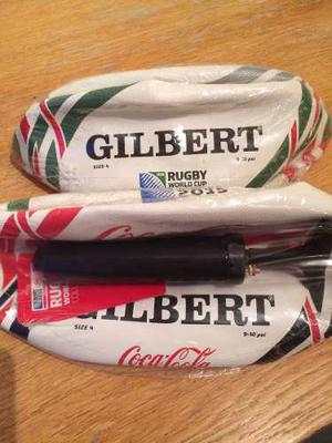 Gilbert Número 4 Coca-cola Mun.  Inflador Pelota Rugby