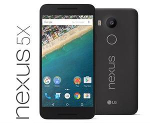 Nexus 5x, Negro, con funda de cuerina, y cargador de máxima