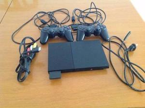 Playstation 2 Slim Completa 150 Juegos 2 Joystick Originales