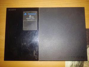 Playstation 2 Super Slim +6 Juegos Y Memory Card 8 Mb