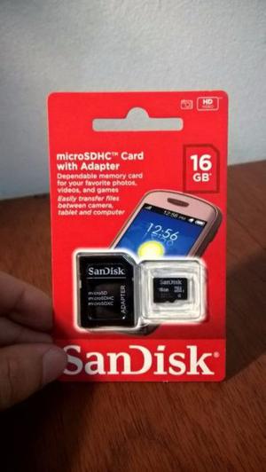 Tarjeta de memoria Micro SD SanDisk 16GB!!.