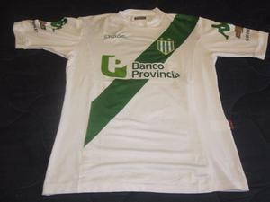 Camiseta De Futbol Banfield Blanca Con Franja Verde Kapp