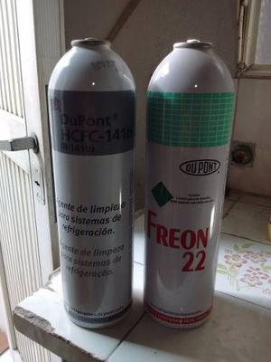 Garrafa Dupont Freon 22 1kg + Agente De Limpieza Dupont Hcfc