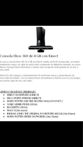 Xbox 360 Con Kinect