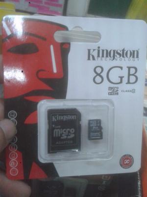 Memoria micro sd sellada nueva kingstone. 8 gb