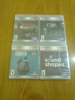Combo 4 Juegos PS3 - Dead Nation - CounterSpy - Rain - Sound