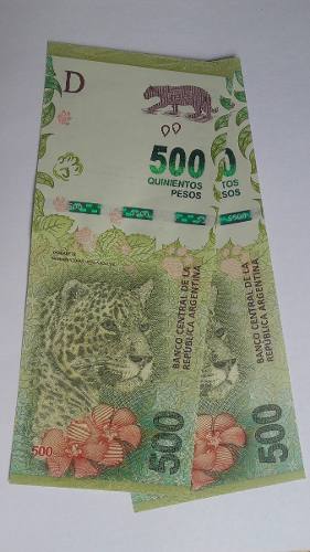 Lote 2 Billetes Correlat 500 Yaguarete Nuevos Sin Circular