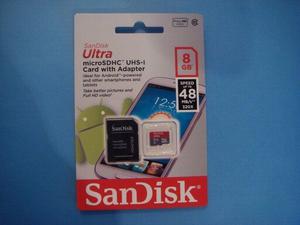 microSDHC UHSI 8GB. Sandisk MEMORIA CAMARA, CEL, TABLET, Y