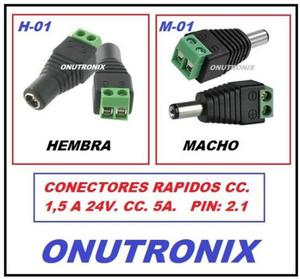 conector aereo para fuentes cc. onutronix tel.: 